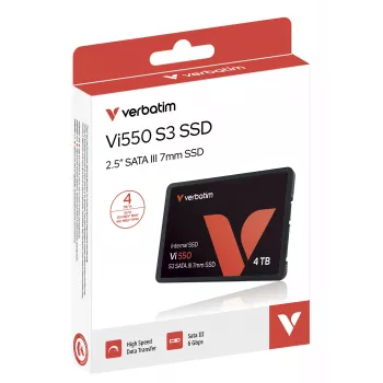 Verbatim Vi550 S3 SSD 4TB, 4 TB, 2.5 inch, 510 MB/s, 6 Gbit/s