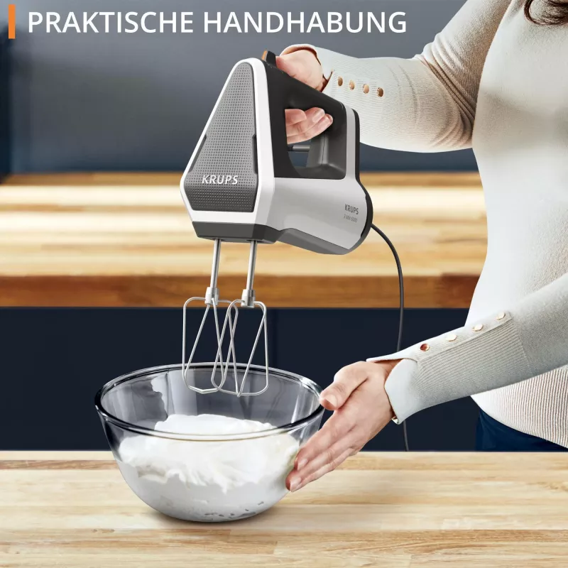 Krups 3MIX 6000 Hand mixer 600 W Grey, White