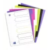 Divider Elba Oxford 400005445 — A4 polypropylene (PP), assorted colours, 6 pieces, 227×300 mm