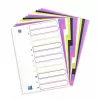 Divider Elba Oxford 400005445 — A4 polypropylene (PP), assorted colours, 6 pieces, 227×300 mm