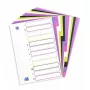 Divider Elba Oxford 400005445 — A4 polypropylene (PP), assorted colours, 6 pieces, 227×300 mm