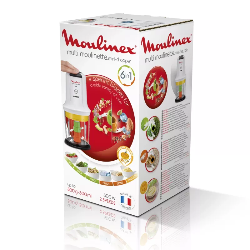 Electric Food Chopper Moulinex AT7231 0.5L 500W White
