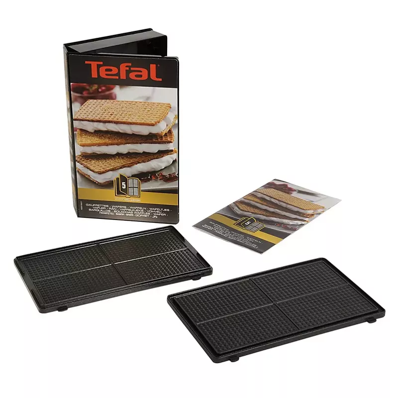 Replacement plate Tefal XA800512 for Snack Collection / SnackTime, black, 242×155×44 mm, pack of 2