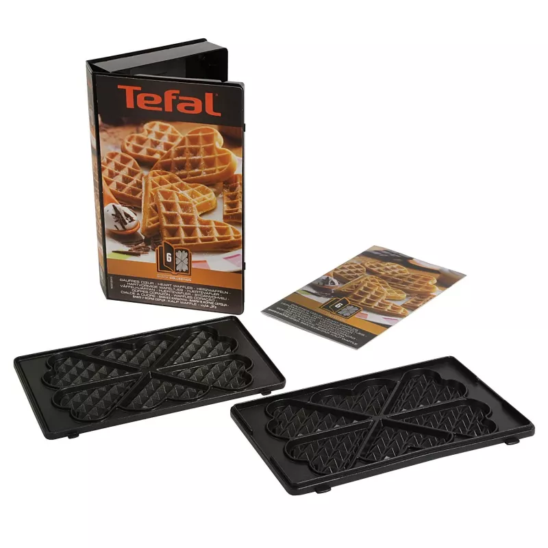 Tefal XA800612 Heart Shape Waffle Plates for SW852 Sandwich Maker, Black