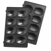 Replacement plate Tefal XA801512 Black for Snack Collection, 242×155×44 mm, 2 pcs