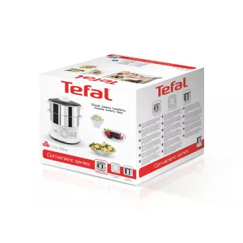 Tefal VC1451 steam cooker 2 basket(s) Freestanding 900 W White, Stainless steel