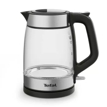 Tefal Glass Kettle KI605830 electric kettle 1.7 L 2200 W Black, Silver, Transparent