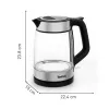 Tefal Glass Kettle KI605830 electric kettle 1.7 L 2200 W Black, Silver, Transparent