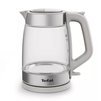 Tefal Glass Kettle KI605B30 electric kettle 1.7 L 2200 W Grey, Silver, Transparent