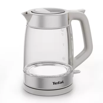 Tefal Glass Kettle KI605B30 electric kettle 1.7 L 2200 W Grey, Silver, Transparent