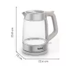 Tefal Glass Kettle KI605B30 electric kettle 1.7 L 2200 W Grey, Silver, Transparent