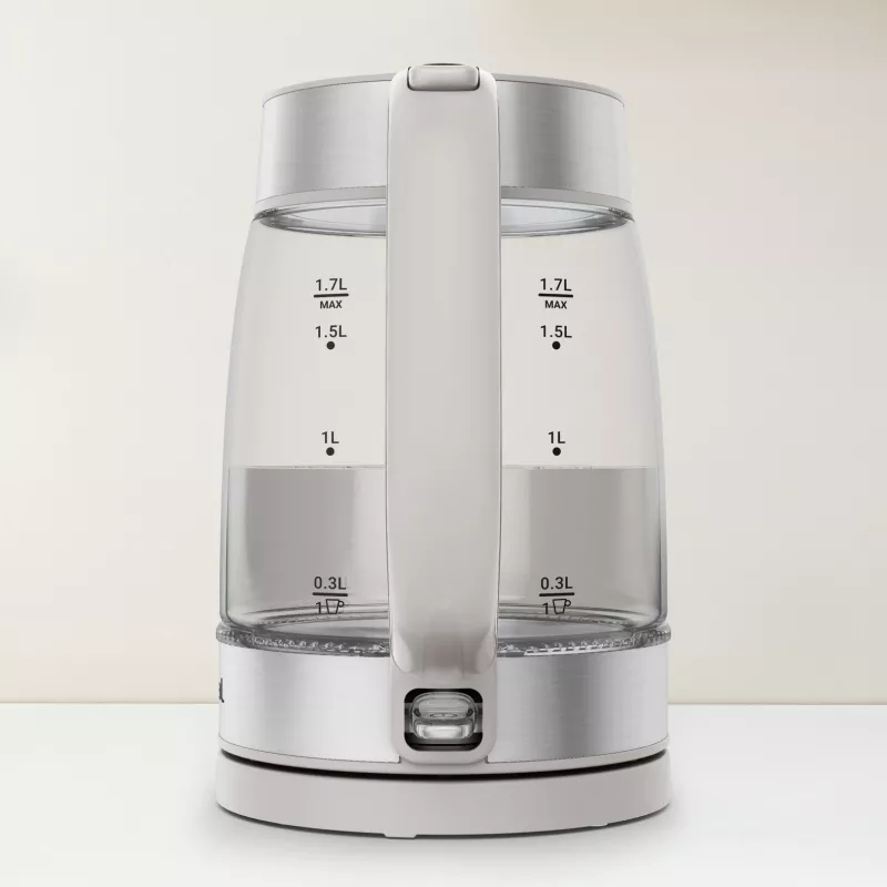Tefal Glass Kettle KI605B30 electric kettle 1.7 L 2200 W Grey, Silver, Transparent