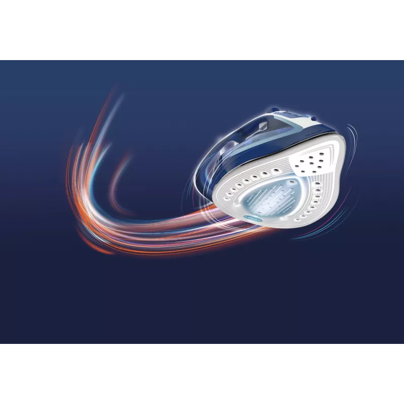 Tefal EasyGliss Plus FV5735 iron Dry & Steam iron Durilium soleplate 2500 W Blue, White