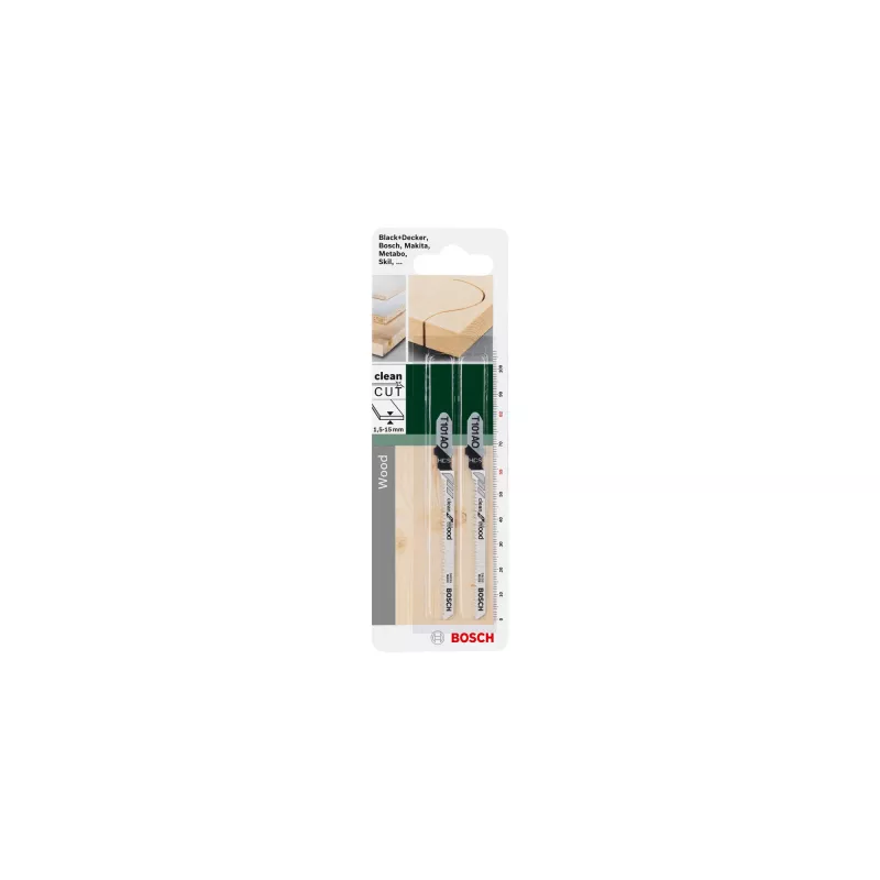 Bosch 2 609 256 723 jigsaw/scroll saw/reciprocating saw blade Jigsaw blade High carbon steel (HCS) 2 pc(s)