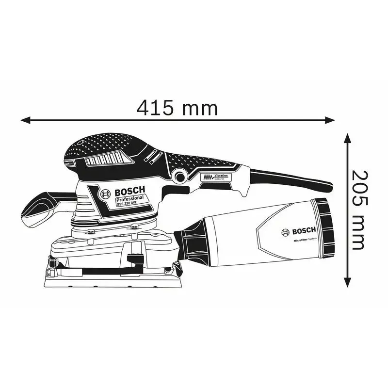 Bosch 0 601 292 801 portable sander Orbital sander 11000 RPM 22000 OPM