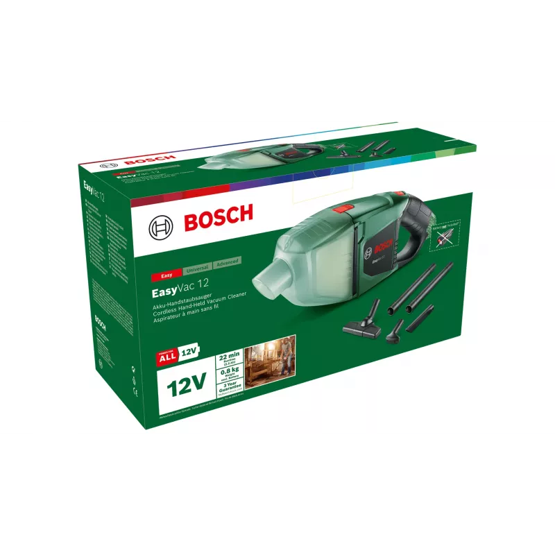 Bosch EasyVac 12 2-in-1 stick vacuum Dry Bagless Green