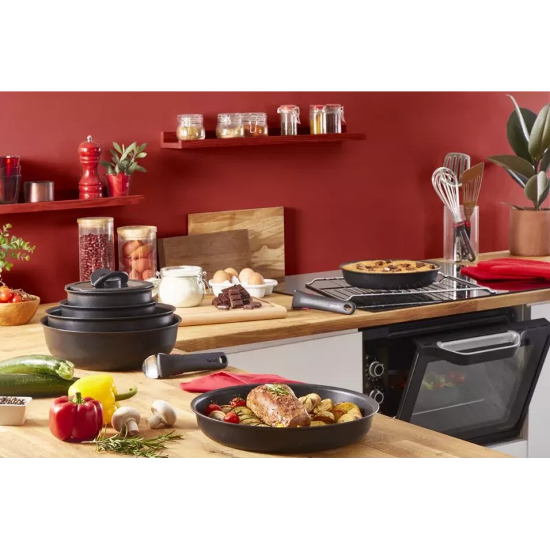 Cookware set Tefal Ingenio L76391 — aluminium mixed set, 4 pcs (saucepans Ø16/18/20 cm) black