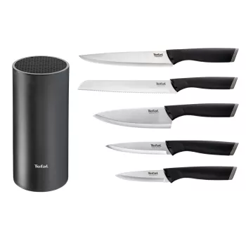 Kitchen knife set Tefal K2216S74 — stainless steel blades, 20 cm blade length, 5-piece set