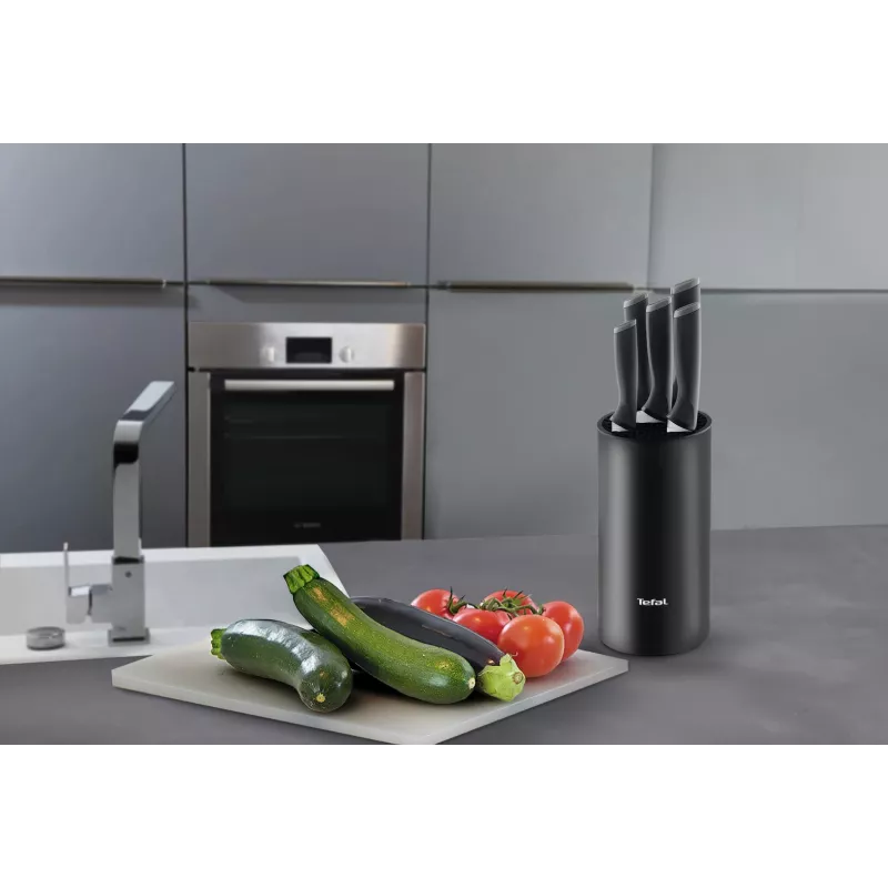 Kitchen knife set Tefal K2216S74 — stainless steel blades, 20 cm blade length, 5-piece set