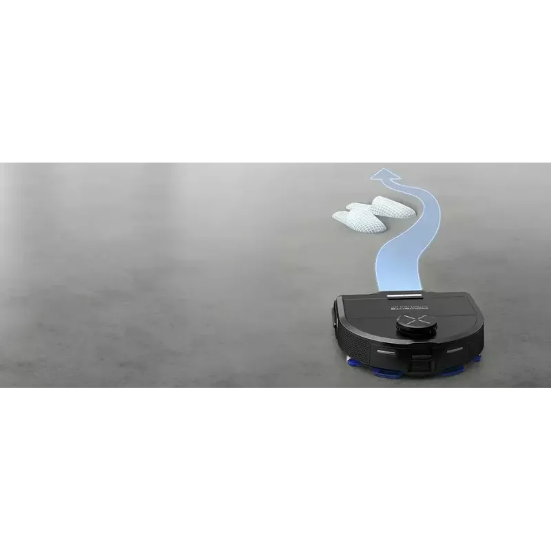 Robot vacuum Rowenta X‑Plorer RR9465WH — bagless D-shape, 0.35 L dust bin, 120 min runtime, Li‑Ion, 97×325×335 mm, black