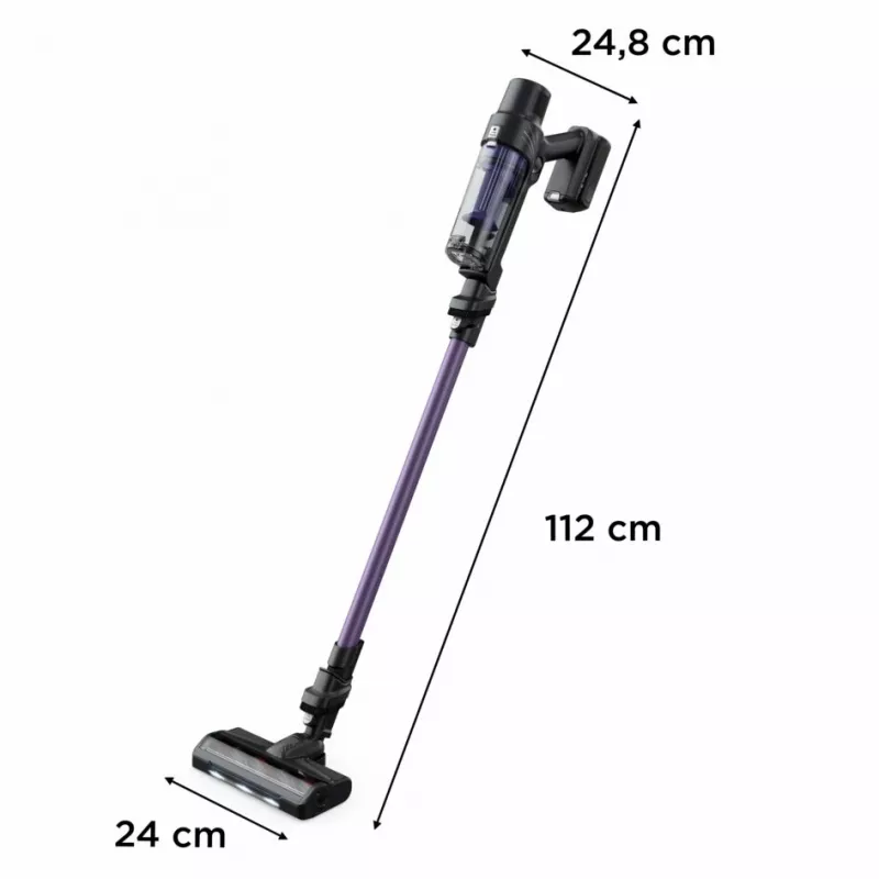 Rowenta RH6A31 2-in-1 stick vacuum Battery Dry Bagless 140 W Black, Purple