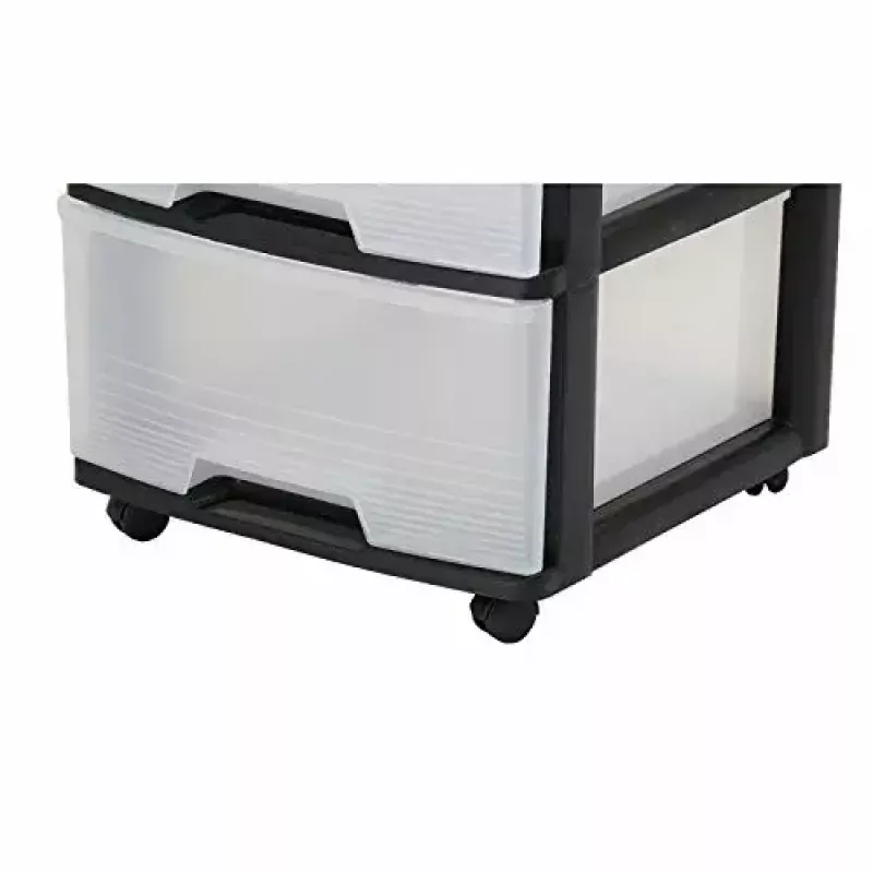 Storage drawer unit Curver 0806770146 — 5 drawers, 20 L each, black/translucent, 37×39×100 cm