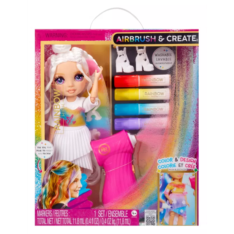 Rainbow High Air Brush & Create Fashion Dolls - Purple Eyes, Fashion doll, Female, 4 yr(s), Boy/Girl, Multicolour