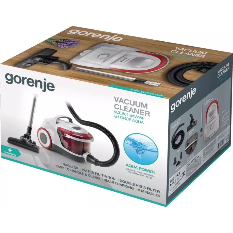 Gorenje VCEB01GAWWF 3 L Cylinder vacuum Dry Bagless