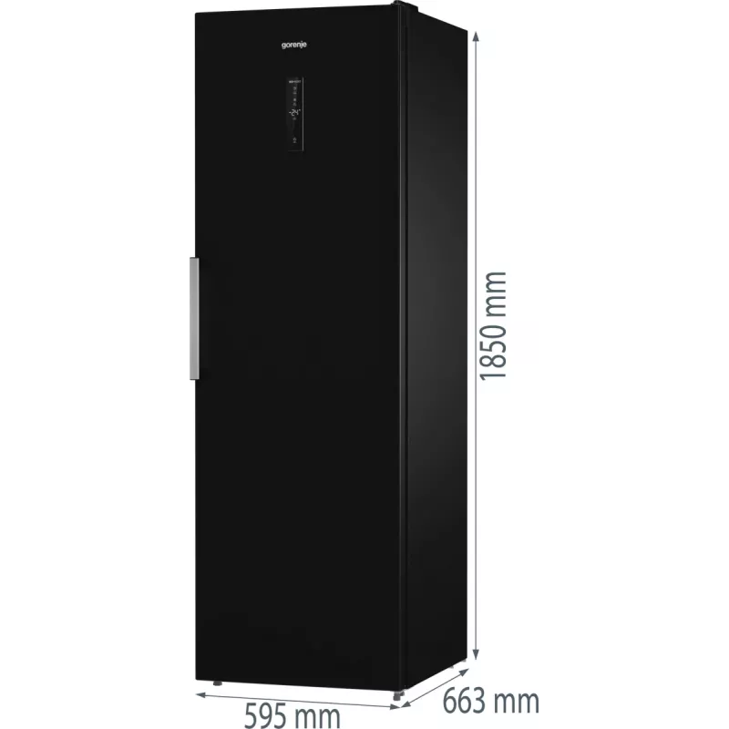 Gorenje G600 Frysskåp FN619EABK6 H247B, 280 L, 12.6 kg/24h, SN-N, No Frost system, E, Black
