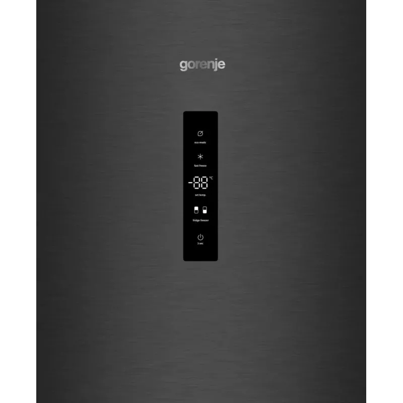 Gorenje Fridge Freezer Combination NRK619CABXL4, 304 L, 6 kg/24h, Class C, Fresh Zone Compartment, Black