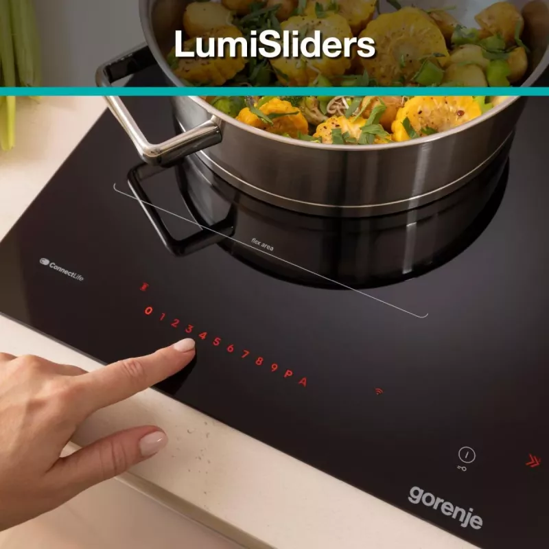 Gorenje Induktionshäll GI6443BSCWF, Black, Built-in, 60 cm, Zone induction hob, Glass-ceramic, 4 zone(s)