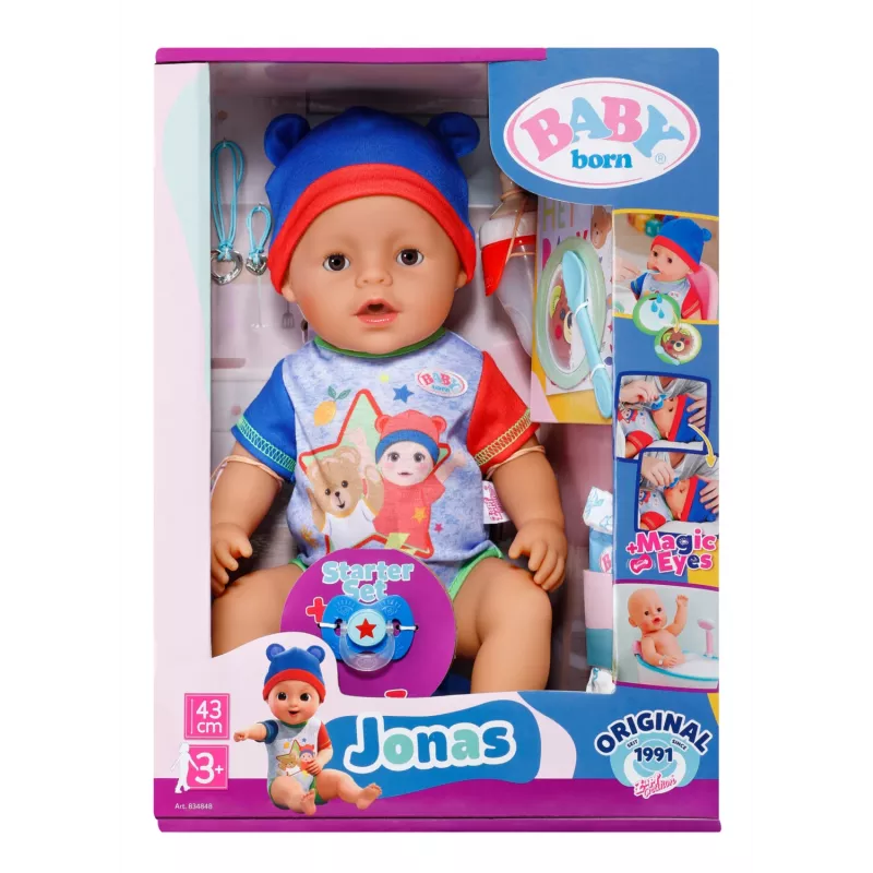 BABY born Jonas 43cm, Baby doll, Male, 3 yr(s), Boy/Girl, 430 mm, Multicolour