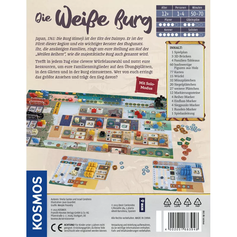 Kosmos Die weisse Burg Board game Strategy