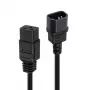Lindy 2m C14 to C19 Mains Extension Cable, Black, 2 m, IEC C14, IEC C19, 250 V
