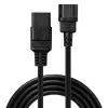 Lindy 2m C14 to C19 Mains Extension Cable, Black, 2 m, IEC C14, IEC C19, 250 V
