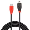 Lindy 0.5m USB 2.0 Type Micro-B to Mini-B OTG Cable, 0.5 m, Mini-USB B, Micro-USB B, USB 2.0, 0.48 Gbit/s, Black, Red