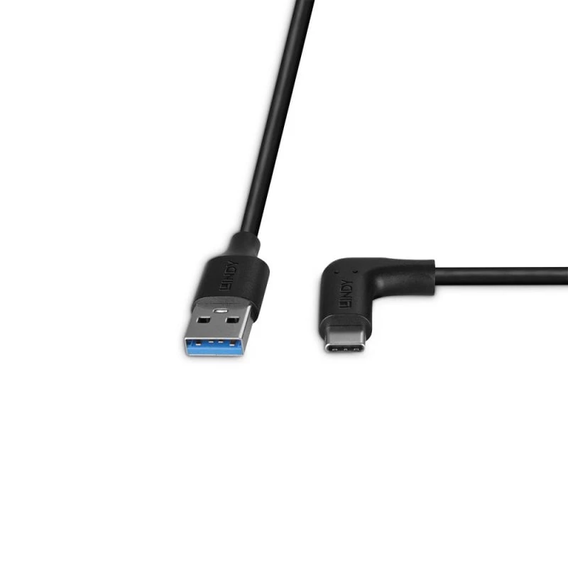Lindy 1.5m USB 3.2 Type A to C Cable, 90° Right Angle, 10Gbps