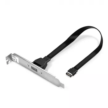 Lindy Single Port USB 3.1 Gen 2 Type C Back Plate, 0.45 m, USB A, Male, Male, 0 - 65 °C, 0 - 70 °C