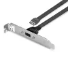 Lindy Single Port USB 3.1 Gen 2 Type C Back Plate, 0.45 m, USB A, Male, Male, 0 - 65 °C, 0 - 70 °C
