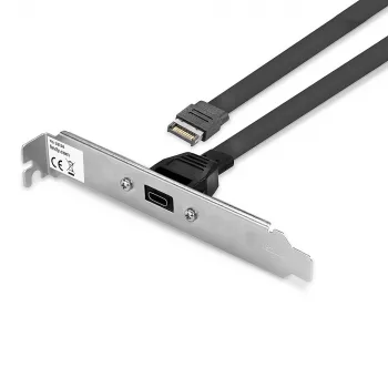 Lindy Single Port USB 3.1 Gen 2 Type C Back Plate, 0.45 m, USB A, Male, Male, 0 - 65 °C, 0 - 70 °C