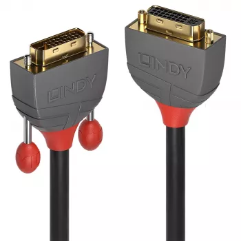 Lindy 2m DVI-D Dual Link Extension Cable, Anthra Line, 2 m, DVI-D, DVI-I, Male, Female, Black