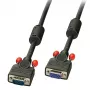 Lindy 3m Premium SVGA Monitor Extension Cable, Black, 3 m, VGA (D-Sub), VGA (D-Sub), Male, Female, Black