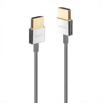 Lindy Ultra High Speed HDMI Slim Cable 0.5m, 0.5 m, HDMI Type A (Standard), HDMI Type A (Standard), 48 Gbit/s, White