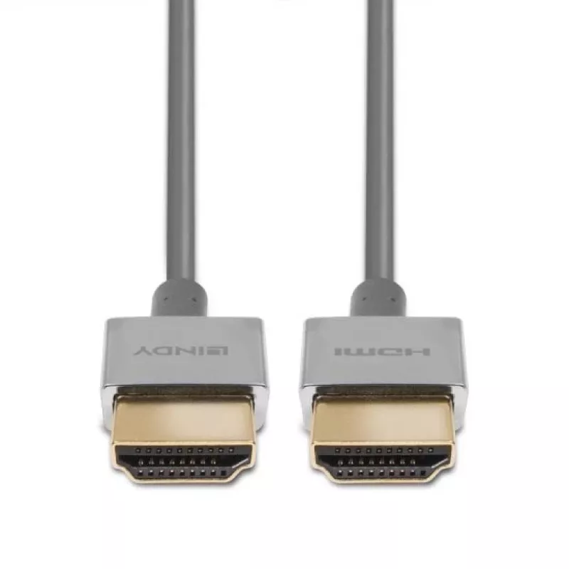 Lindy Ultra High Speed HDMI Slim Cable 0.5m, 0.5 m, HDMI Type A (Standard), HDMI Type A (Standard), 48 Gbit/s, White