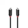 Lindy 2m USB4 240W Type C Cable, Black Line, 2 m, USB C, USB C, USB4 Gen 3x2, 40 Gbit/s, Black