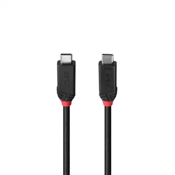 Lindy 2m USB4 240W Type C Cable, Black Line, 2 m, USB C, USB C, USB4 Gen 3x2, 40 Gbit/s, Black