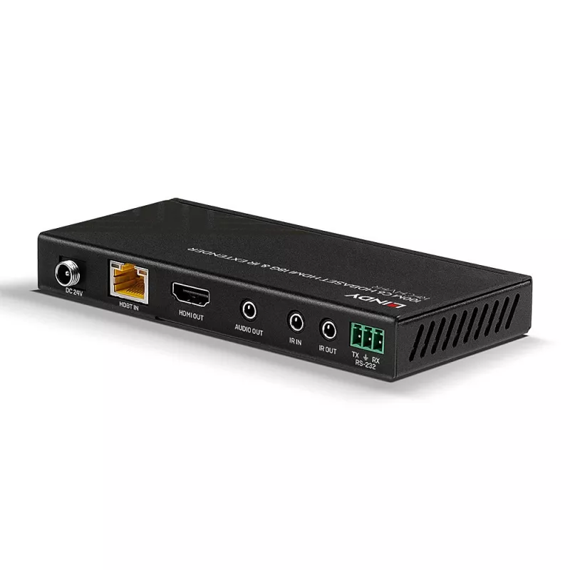 Lindy 100m Cat.6 HDMI 4K60, IR and RS-232 HDBaseT Extender, Receiver