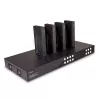 Lindy 150m Cat.6 4x4 HDMI 4K60 HDBaseT Matrix Extender, 3840 x 2160 pixels, AV transmitter & receiver, 150 m, Wired, Black, HDCP