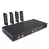 Lindy 150m Cat.6 4x4 HDMI 4K60 HDBaseT Matrix Extender, 3840 x 2160 pixels, AV transmitter & receiver, 150 m, Wired, Black, HDCP