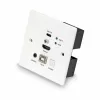 Lindy 150m Cat.6 HDMI 4K60 & Type C HDBaseT UK Wall Plate KVM Extender, Transmitter